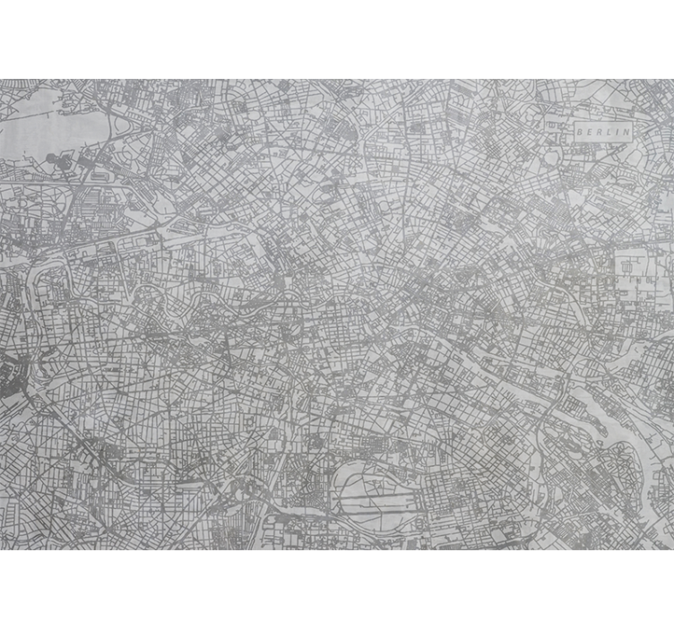 Tapisserie murale berlin carte détaillée de berlin - TenStickers