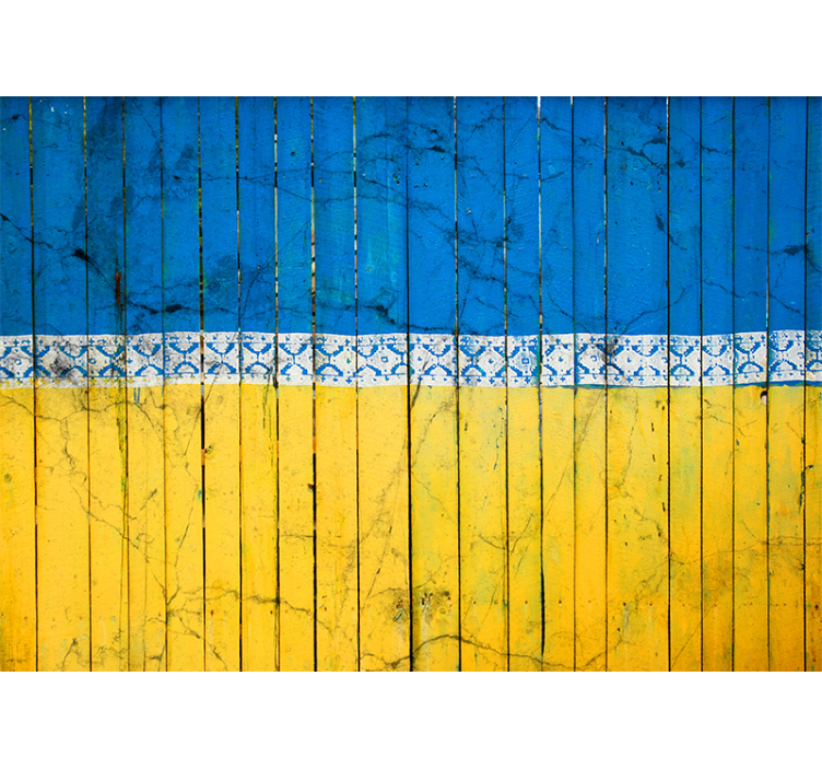 Tapisserie villes et pays motif planche en bois - TenStickers