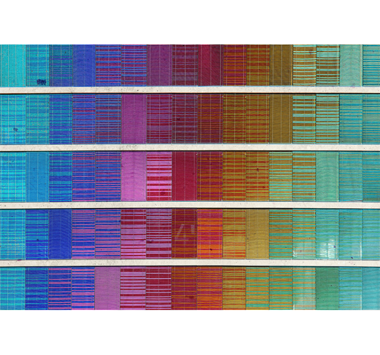 Tapisserie abstraite arrangement de spectre de couleurs - TenStickers