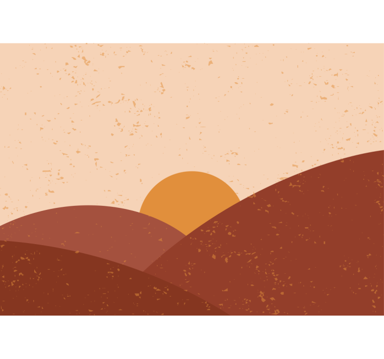 Tapisserie paysage crépuscule au-dessus des sommets - TenStickers