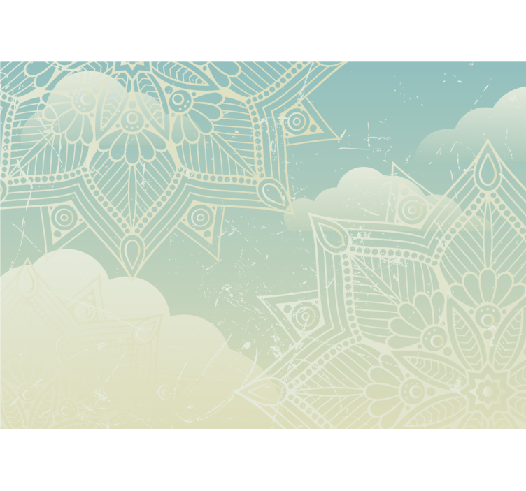 Tapisserie mandala motif géométrique complexe - TenStickers