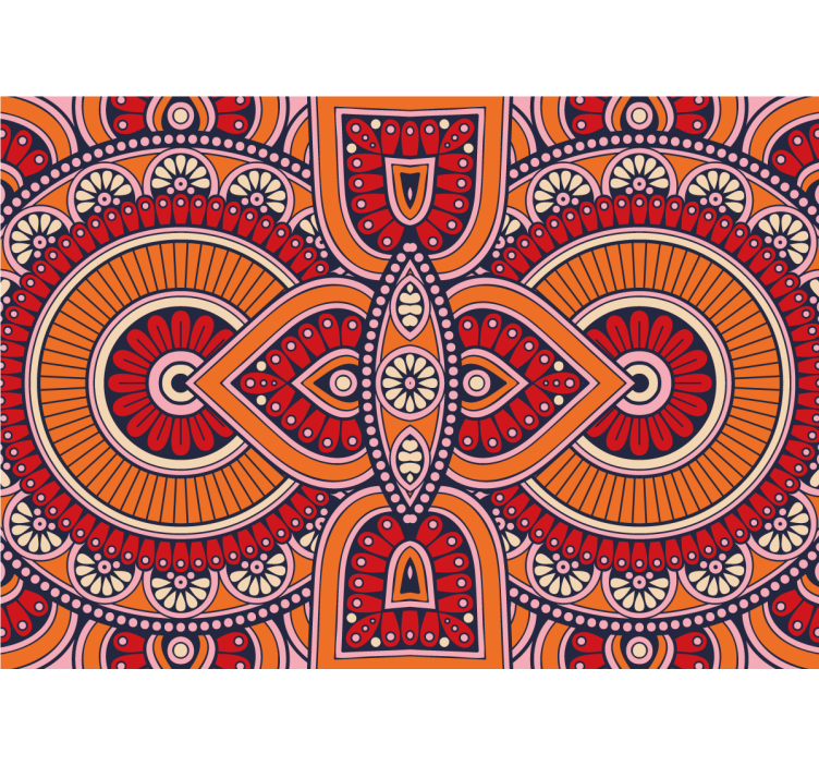 Tapisserie mandala motifs circulaires élaborés - TenStickers
