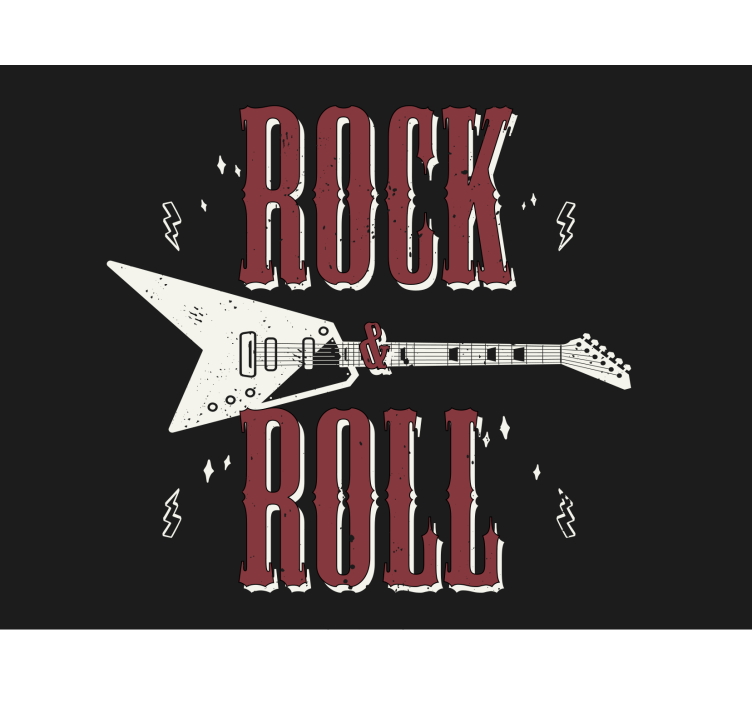 Tapisserie musique design guitare rock - TenStickers