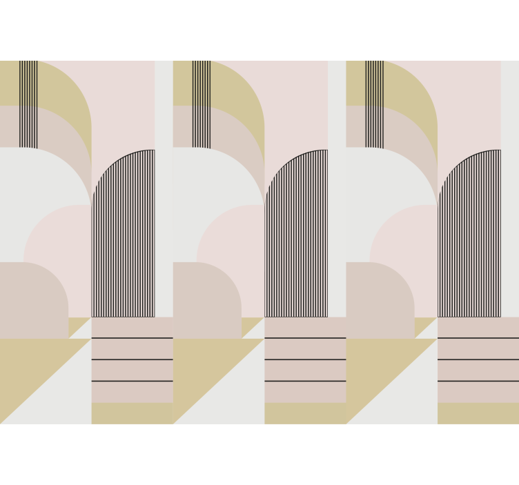 Tapisserie moderne motifs géométriques arqués - TenStickers