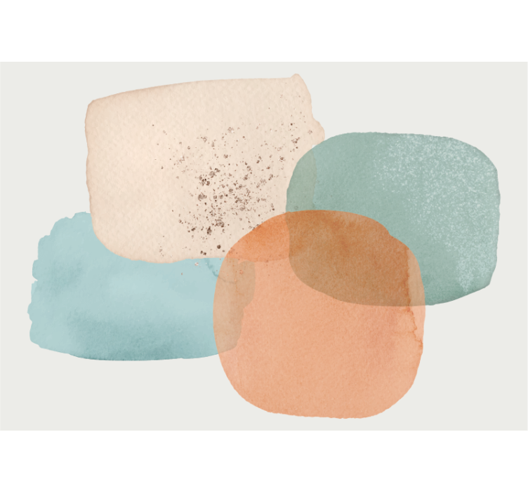 Tapisserie abstraite formes circulaires douces - TenStickers