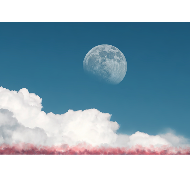 Tapisserie ciel vue nuage lunaire - TenStickers
