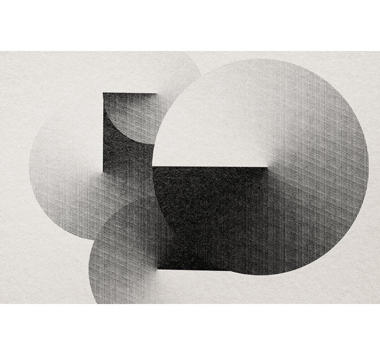 Tapisserie abstraite composition de cercles géométriques - TenStickers