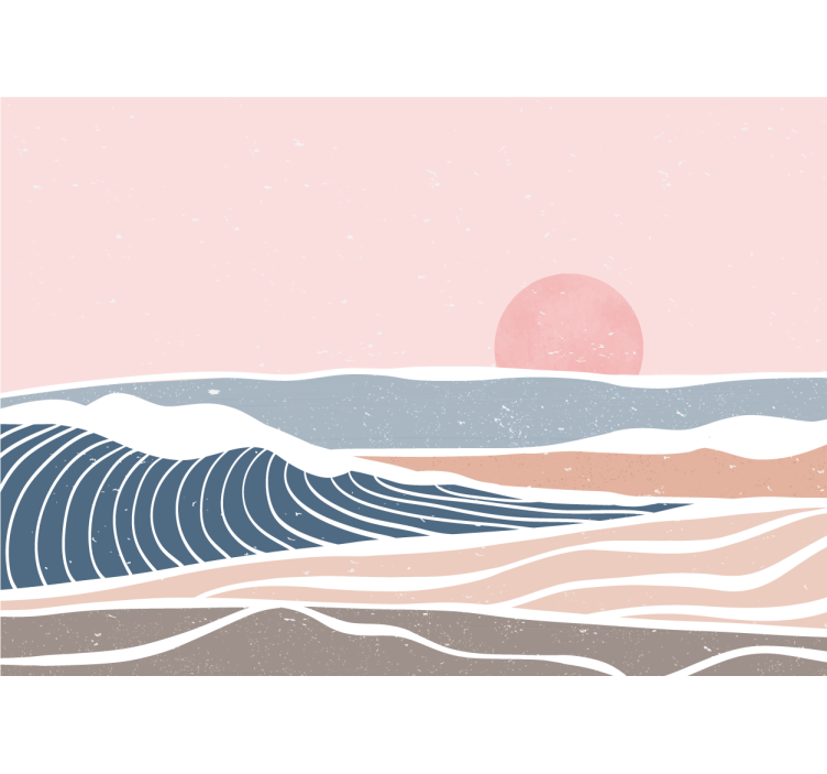 Tapisserie nature scène côtière sereine - TenStickers