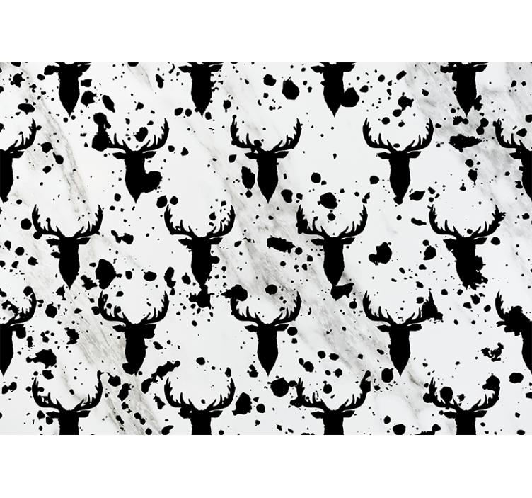 Tapisserie animaux motif silhouette de cerf - TenStickers