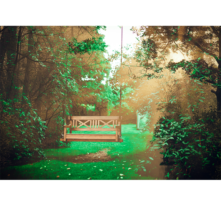 Tapisserie nature Évasion dans un jardin paisible - TenStickers