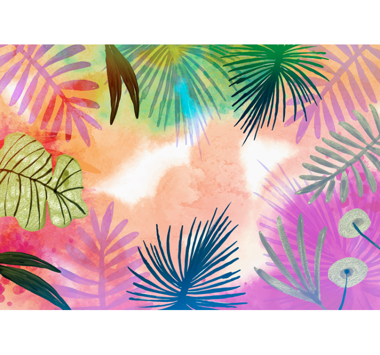 Papier peint nature designs feuillage tropical - TenStickers
