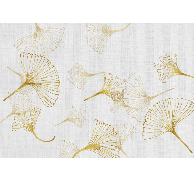 Tapisserie fleur motifs de feuilles de ginkgo - TenStickers
