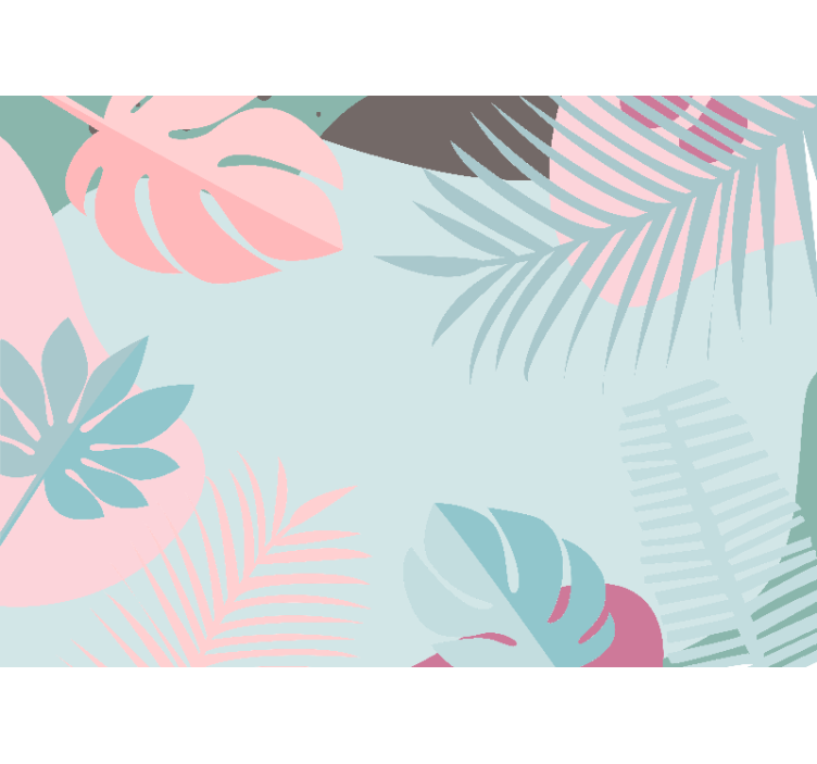 Papier peint nature feuilles tropicales - TenStickers