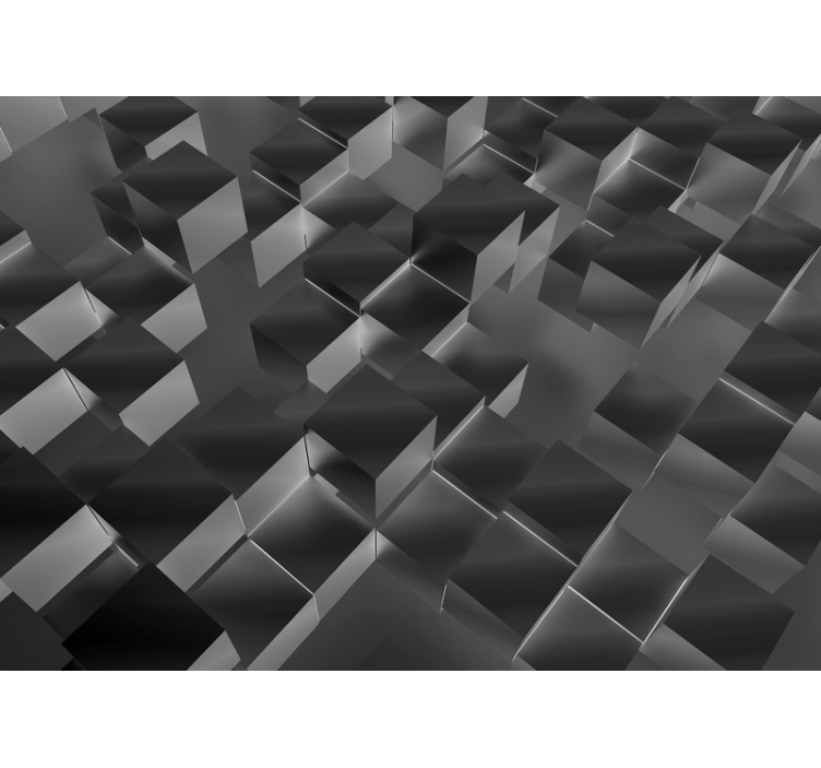 Tapisserie textures et motifs cubes en trois dimensions - TenStickers