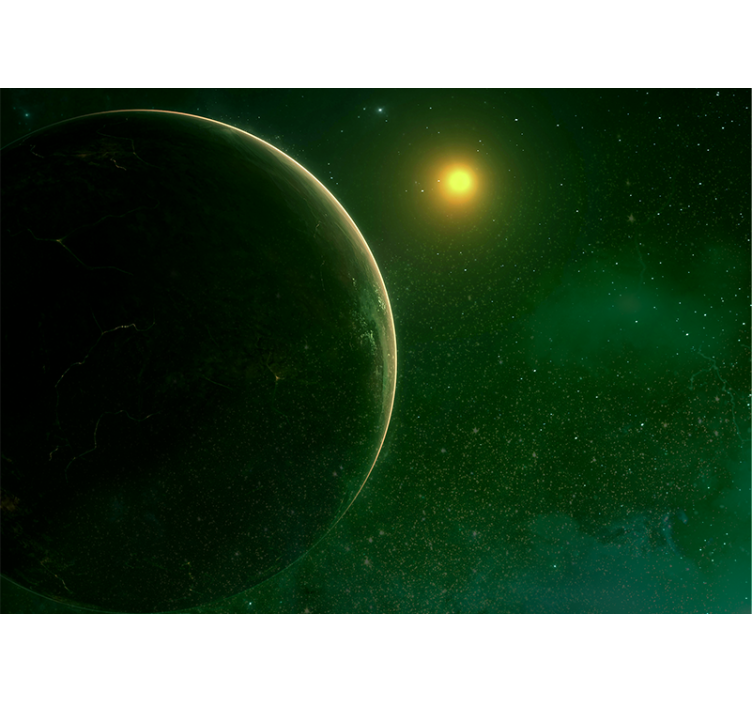 Tapisserie espace scène céleste planétaire - TenStickers