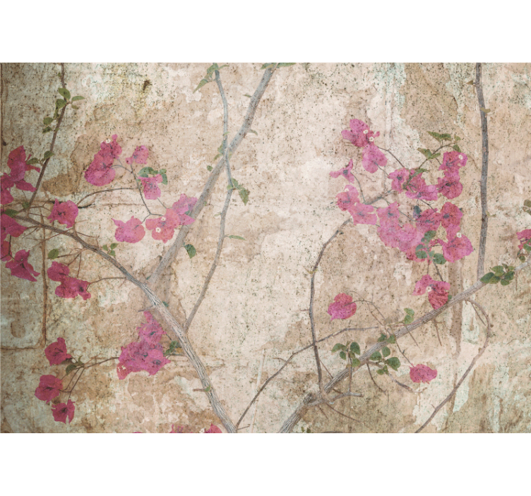 Tapisserie fleur bougainvillier rose en fleurs - TenStickers