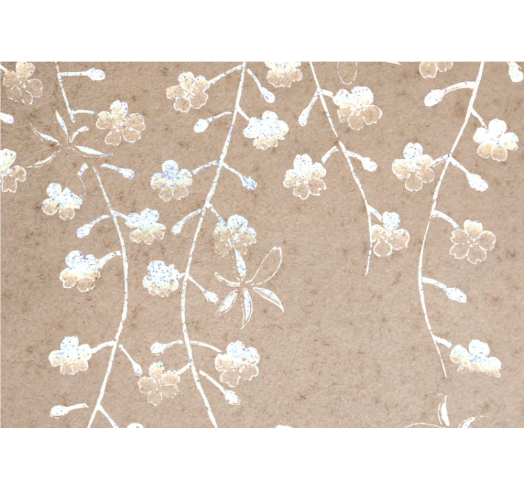 Tapisserie fleur branches florales délicates - TenStickers