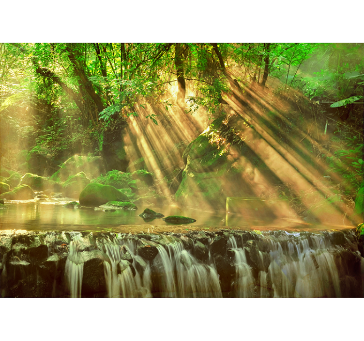 Tapisserie nature végétation fluide - TenStickers