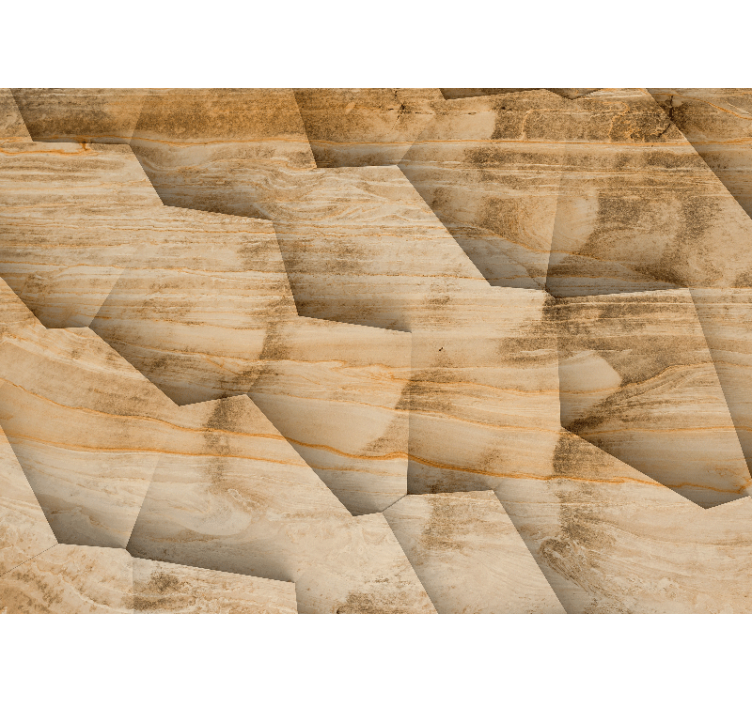 Tapisserie textures et motifs motifs en pierre géométriques - TenStickers