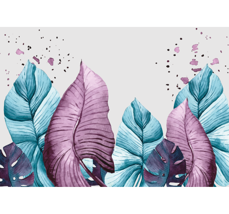 Tapisserie nature motifs grandes feuilles - TenStickers