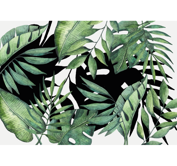 Tapisserie nature motif feuillage tropical - TenStickers