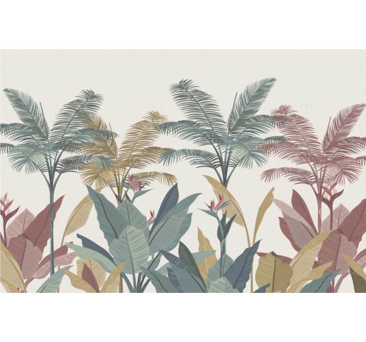 Papier peint nature paradis des palmiers tropicaux - TenStickers