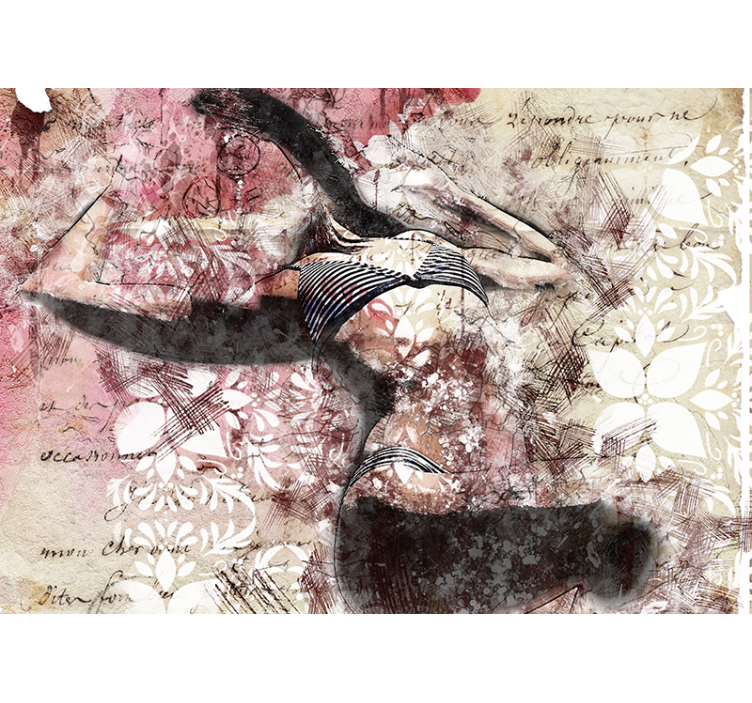 Tapisserie amour mouvement de danse élégant - TenStickers