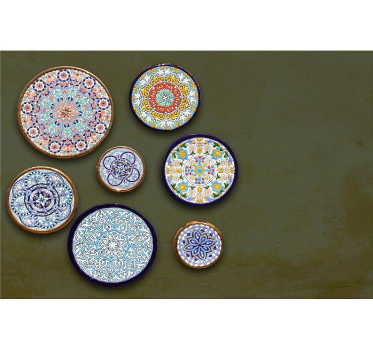 Tapisserie animaux motifs circulaires détaillés - TenStickers