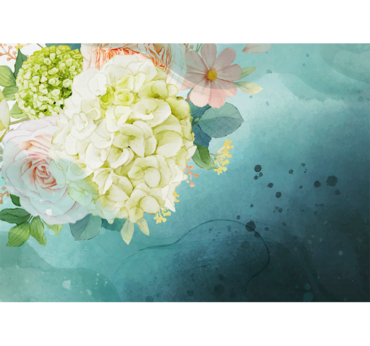 Tapisserie fleur arrangement de bouquet floral - TenStickers