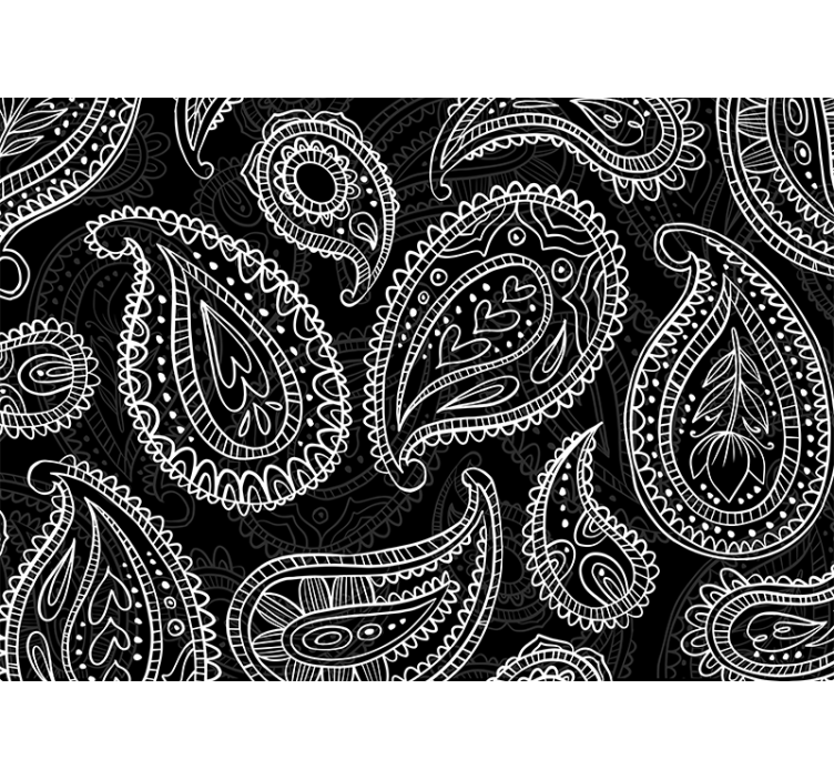 Tapisserie textures et motifs motifs paisley complexes - TenStickers