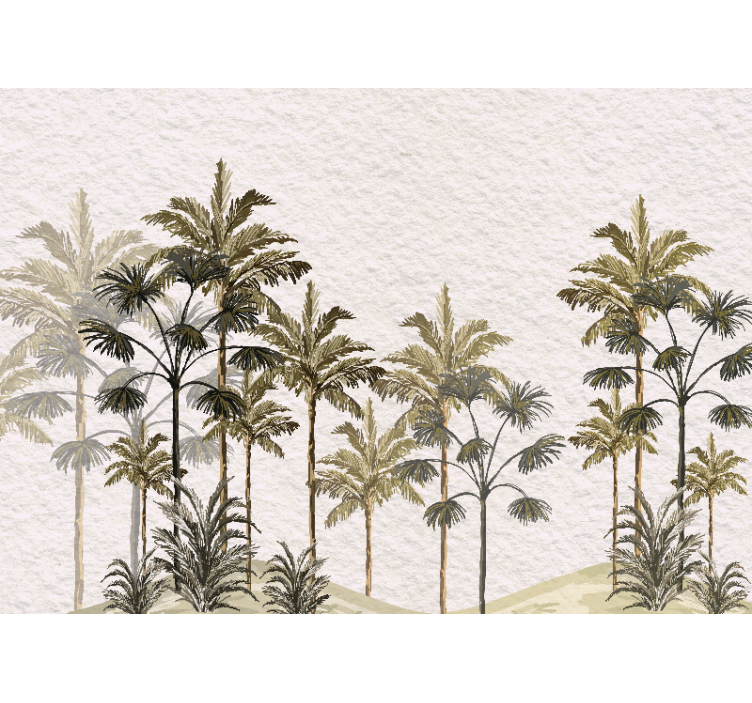 Papier peint panoramique palmiers - TenStickers