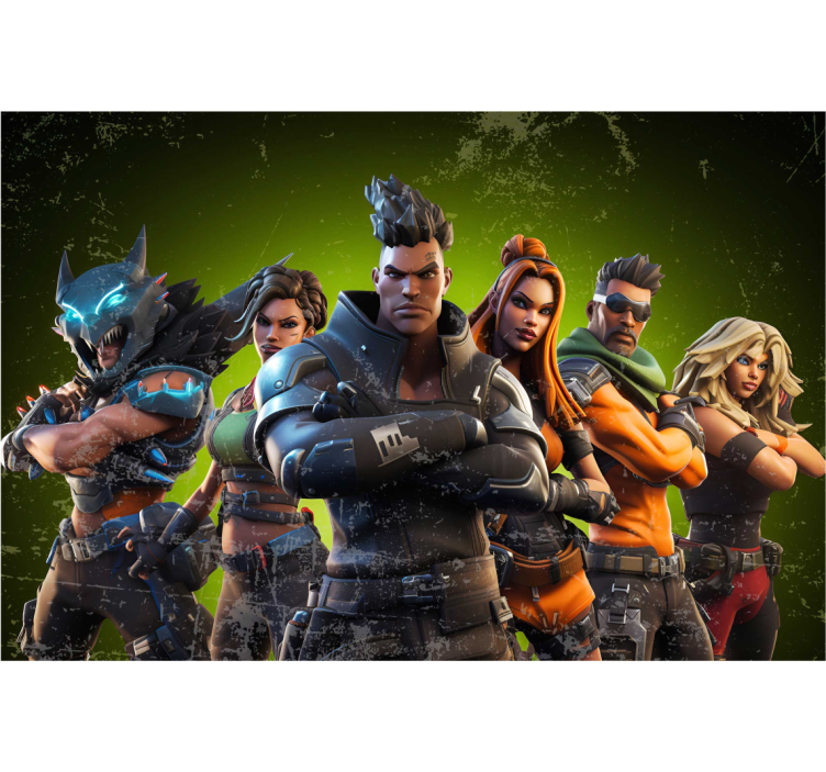 Tapisserie murale chambre ado personnages jeux - TenStickers