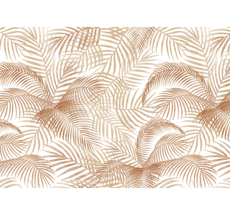 Tapisserie murale terracotta palmiers exotiques - TenStickers