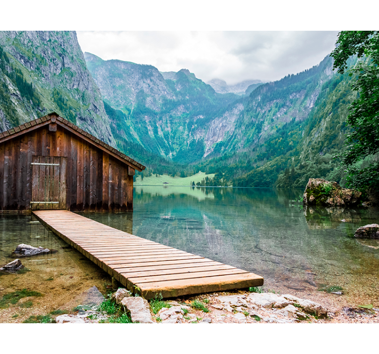 Tapisserie nature paysage serein du lac - TenStickers