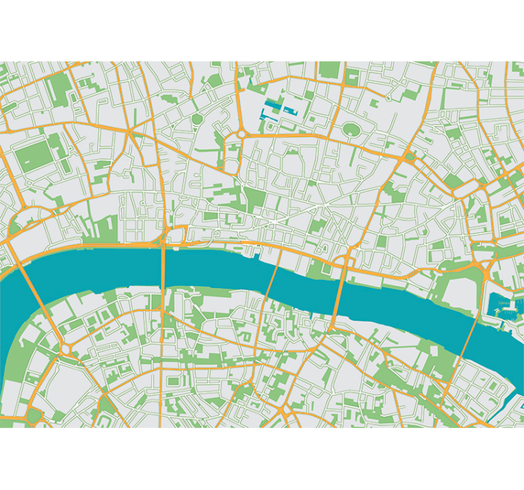 Tapisserie londres fonctionnalité de carte urbaine - TenStickers