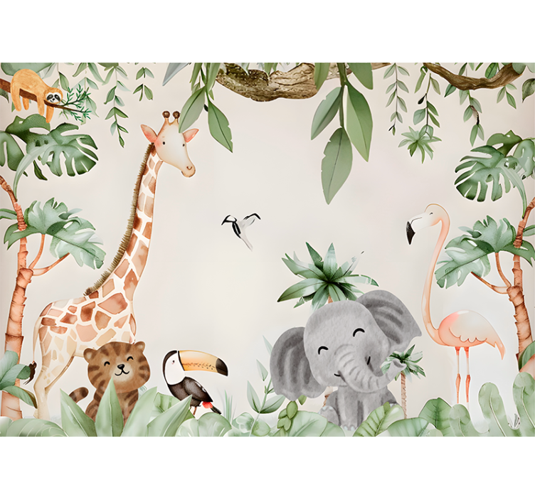 Tapisserie autres animaux savane des enfants - TenStickers