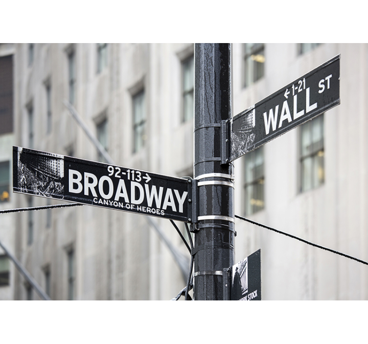 Tapisserie villes et pays broadway wall street - TenStickers
