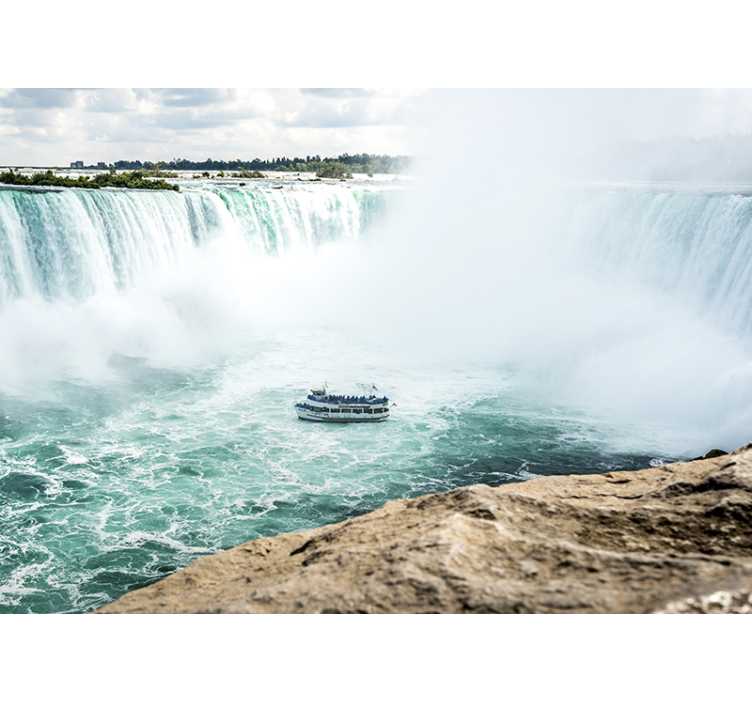 Tapisserie paysage aventure aux chutes du niagara - TenStickers
