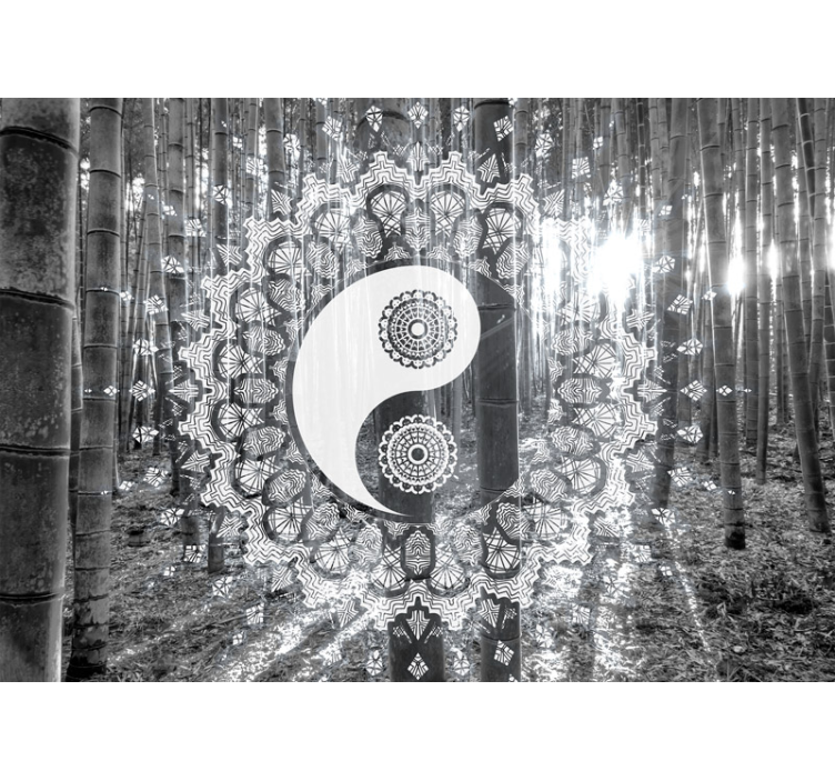 Tapisserie zen mandala yin yang - TenStickers