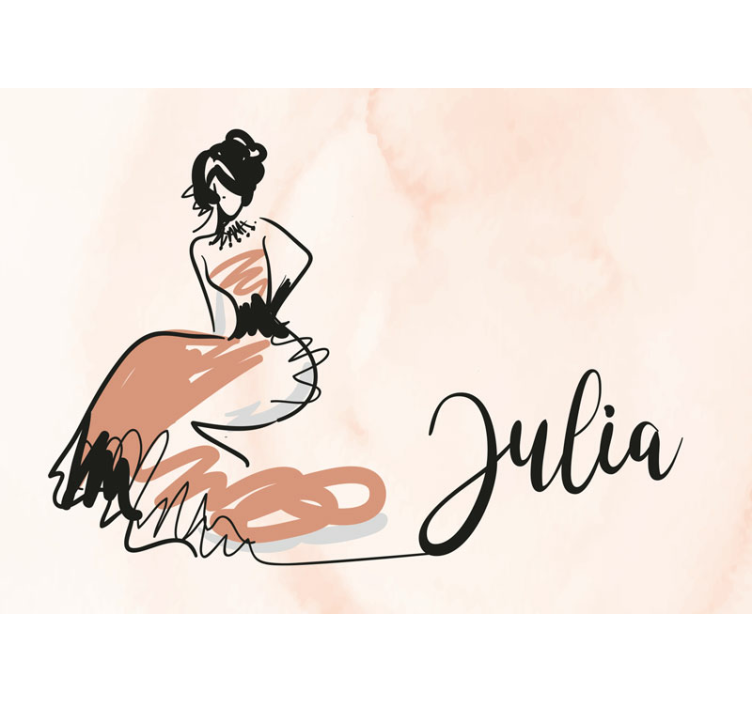 Tapisserie art croquis de mode élégant - TenStickers