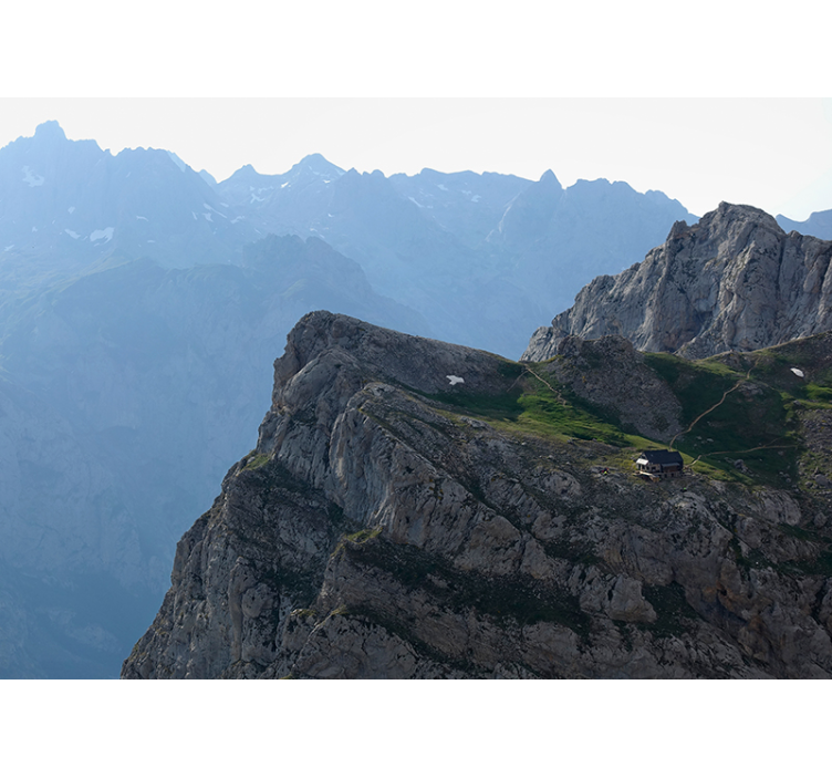 Tapisserie montagne vue sur les grandes montagnes - TenStickers