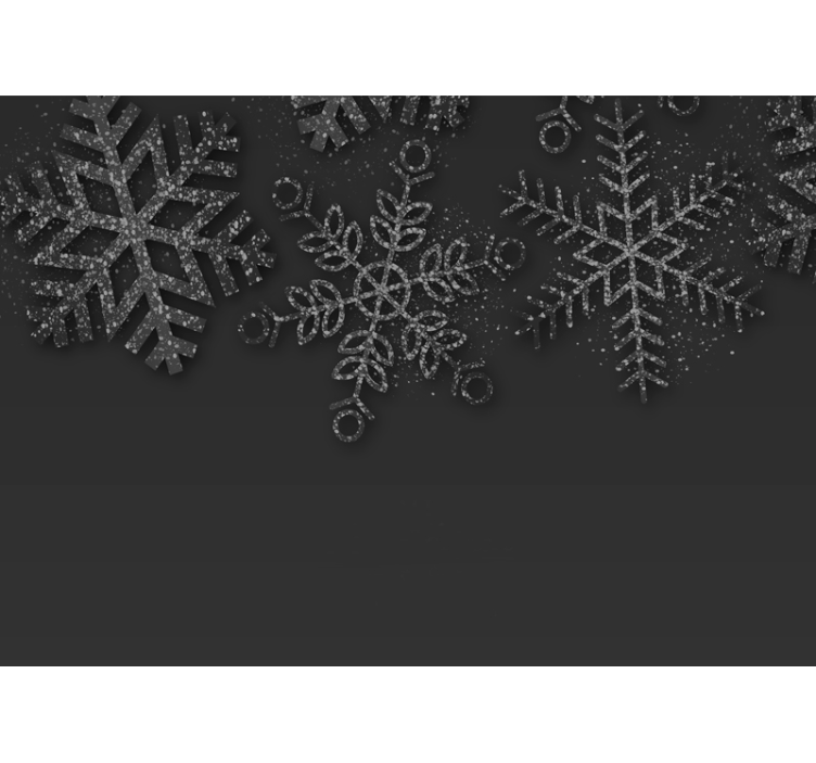 Tapisserie noel flocons de neige en hiver - TenStickers