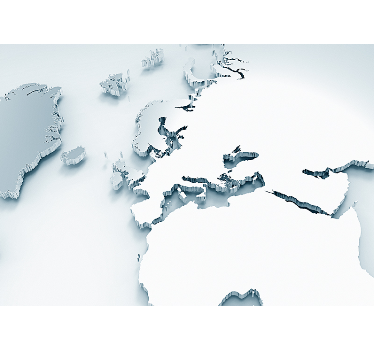 Tapisserie carte du monde carte mondiale détaillée - TenStickers