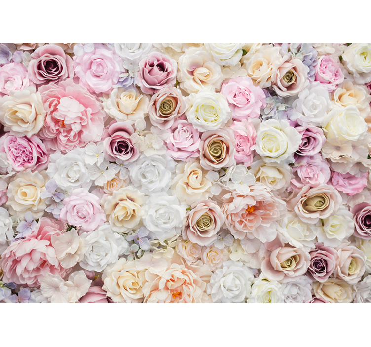 Tapisserie fleur assortiment floral délicat - TenStickers