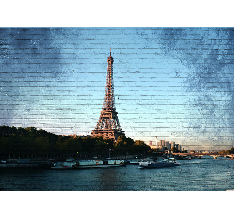 Papier peint paris Texture de la tour eiffel de paris - TenStickers
