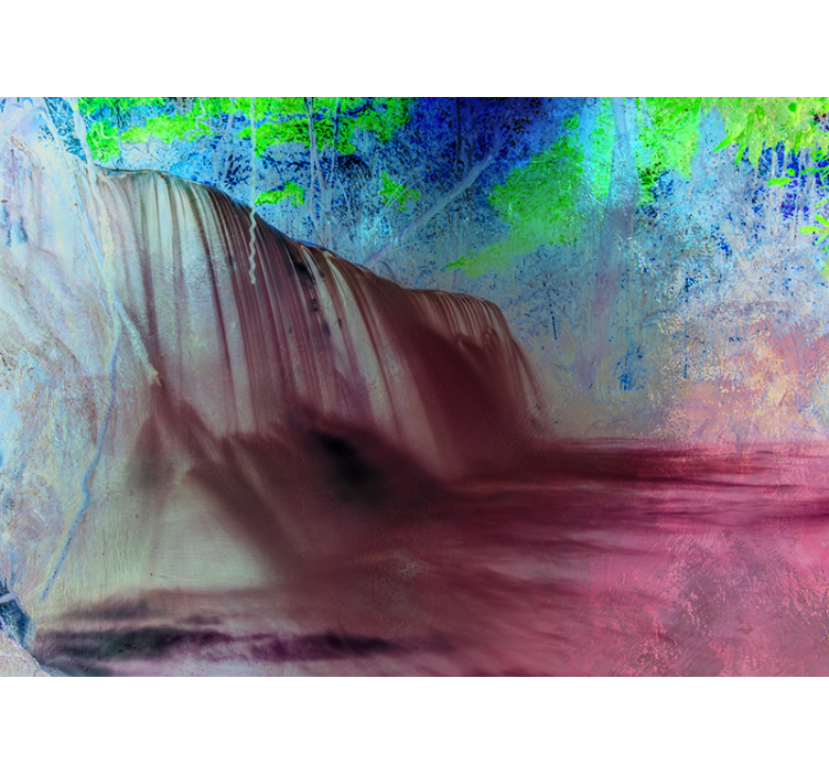 Tapisserie cascade vue paisible sur une cascade - TenStickers