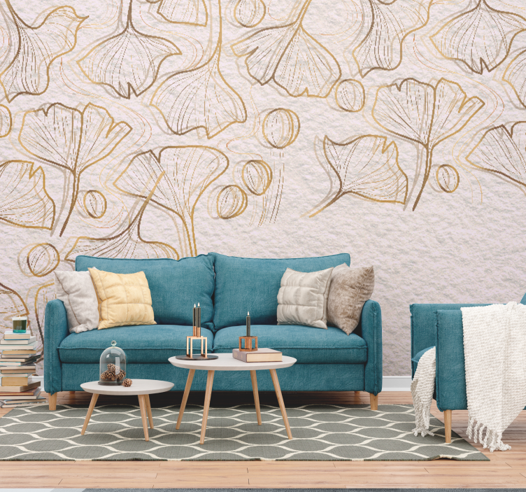 Papier peint panoramique ginkgos - TenStickers