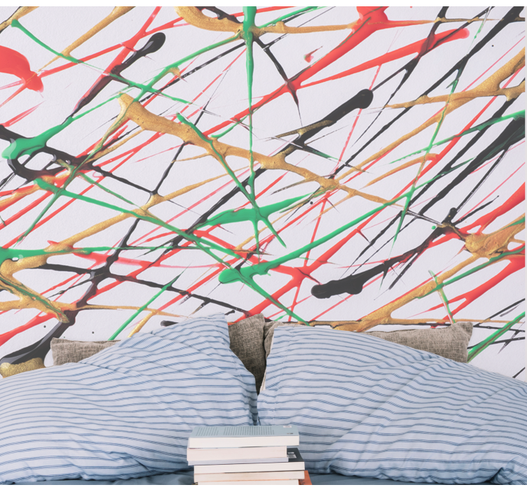 Tapisserie abstraite coups de pinceau énergétiques - TenStickers