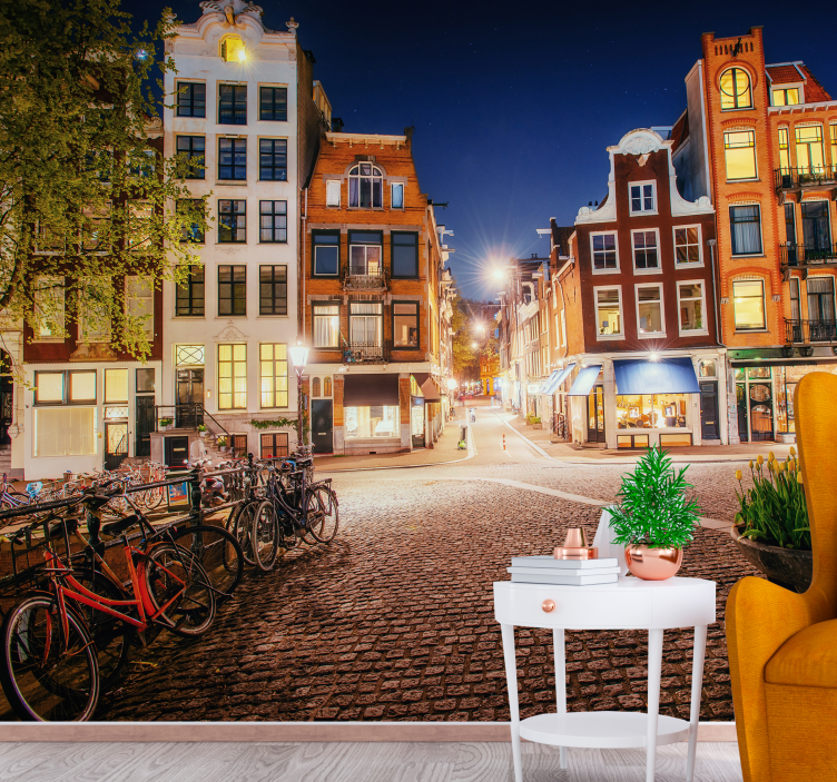 Tapisserie amsterdam rue charmante d'amsterdam - TenStickers