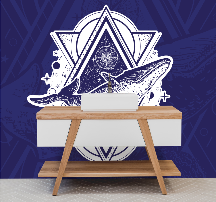 Tapisserie animaux design de baleine majestueuse - TenStickers